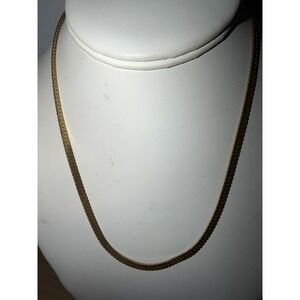 Cuban Link 14k Gold-Plated Chain Necklace Flat  14KGP 16"